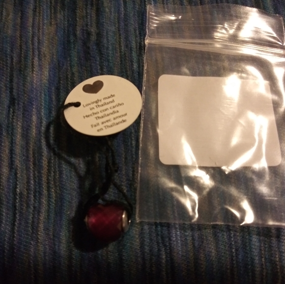 PANDORA,essence LOVE Charm, Fuchsia Red Crystal - Picture 3 of 5